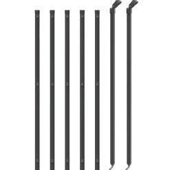 vidaXL trådhegn med flange 0,8x10 m antracitgrå