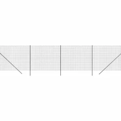vidaXL trådhegn 1,4x10 m galvaniseret stål antracitgrå