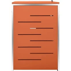 vidaXL tredobbelt skraldespandsskjuler 207x77,5x112,5 cm rustfrit stål