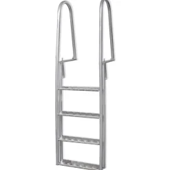 vidaXL 4-trins anløbs/poolstige aluminium 167 cm