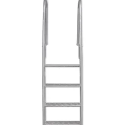 vidaXL 4-trins anløbs/poolstige aluminium 167 cm