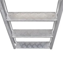 vidaXL 4-trins anløbs/poolstige aluminium 167 cm