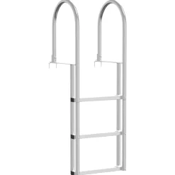 vidaXL 3-trins dokstige Sølv 45 x 11,5 x 134 cm Aluminium