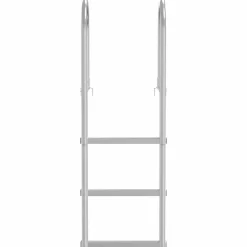 vidaXL 3-trins dokstige Sølv 45 x 11,5 x 134 cm Aluminium