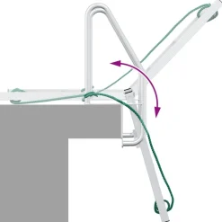 vidaXL 3-trins dokstige Sølv 58 x 77 x 144 cm Aluminium