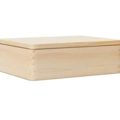 vidaXL trækasse med låg 40x30x13 cm massivt fyrretræ