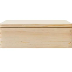 vidaXL trækasse med låg 40x30x13 cm massivt fyrretræ