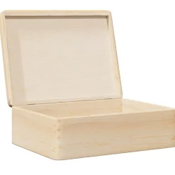 vidaXL trækasse med låg 40x30x13 cm massivt fyrretræ