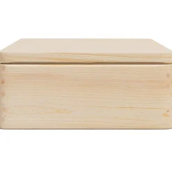 vidaXL trækasse med låg 40x30x13 cm massivt fyrretræ