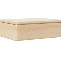 vidaXL trækasse med låg 40x30x13 cm massivt fyrretræ