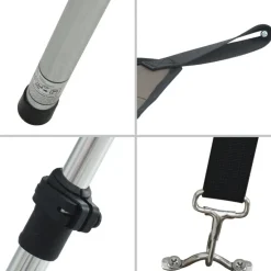 vidaXL T-sejl til båd 170x170x(113-182,5) cm forlængerdel antracitgrå