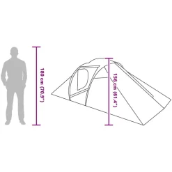 vidaXL Tunnel telt med tag med opbevaring Grøn 510 x 240 x 156 cm taft