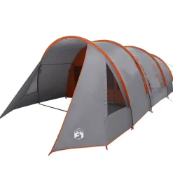 vidaXL Tunnel telt 4-personer med tag Grå og orange 778 x 356 x 210 cm