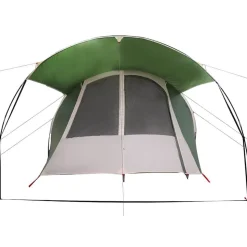 vidaXL Tunnel telt 4-personer med tag Grøn og Hvid 740 x 370 x 220 cm