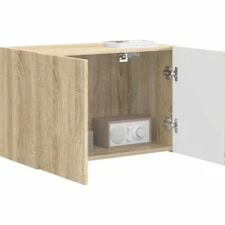 vidaXL TV vægskab Sonoma eg 59,5 x 31 x 40 cm Konstrueret træ