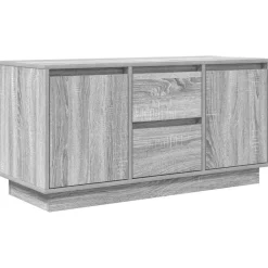vidaXL tv-bord med LED-lys 100x41x50 cm grå sonoma-eg