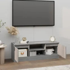 vidaXL tv-bord med låge 102x30x36 cm grå sonoma-eg