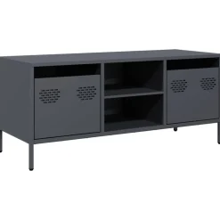 vidaXL tv-bord 101,5x39x43,5 cm koldvalset stål antracitgrå