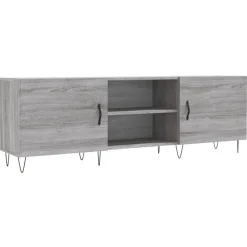 vidaXL tv-bord 150x30x50 cm konstrueret træ grå sonoma-eg