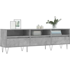 vidaXL tv-bord 150x30x44,5 cm konstrueret træ betongrå