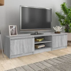 vidaXL tv-bord 140x40x35,5 cm konstrueret træ grå sonoma-eg