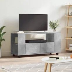 vidaXL tv-bord 102x34,5x43 cm konstrueret træ betongrå