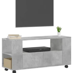 vidaXL tv-bord 102x34,5x43 cm konstrueret træ betongrå