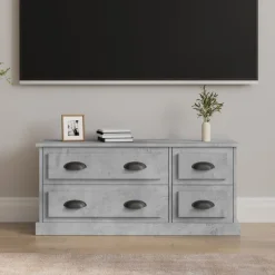 vidaXL tv-bord 100x35,5x45 cm konstrueret træ betongrå