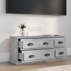 vidaXL tv-bord 100x35,5x45 cm konstrueret træ betongrå