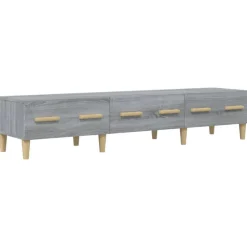 vidaXL tv-bord 150x34,5x30 cm konstrueret træ grå sonoma-eg