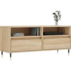vidaXL tv-bord 100x34,5x44,5 cm konstrueret træ sonoma-eg