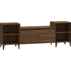 vidaXL tv-bord 160x35x55 cm konstrueret træ brun egetræsfarve