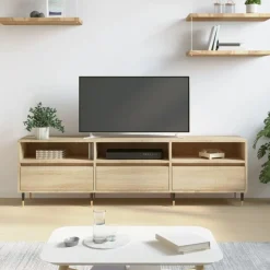 vidaXL tv-bord 150x30x44,5 cm konstrueret træ sonoma-eg