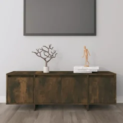 vidaXL tv-bord 120x30x40,5 cm konstrueret træ røget egetræsfarve