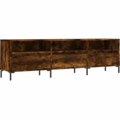 vidaXL tv-bord 150x30x44,5 cm konstrueret træ røget egetræsfarve