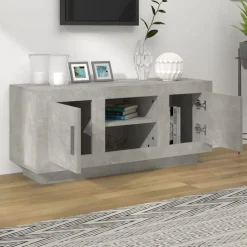 vidaXL tv-bord 102x35x45 cm konstrueret træ betongrå