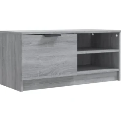 vidaXL tv-bord 80x35x36,5 cm konstrueret træ grå sonoma-eg