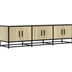 vidaXL tv-bord 150x35x41 cm konstrueret træ og metal sonoma-eg
