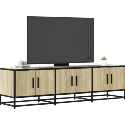 vidaXL tv-bord 150x35x41 cm konstrueret træ og metal sonoma-eg