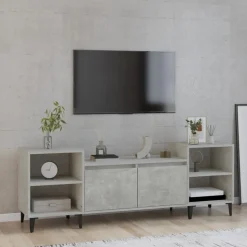 vidaXL tv-bord 160x35x55 cm konstrueret træ betongrå