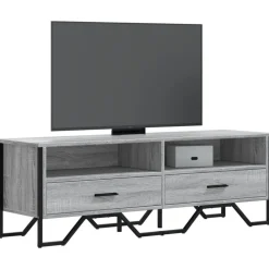 vidaXL tv-bord 122x34x41 cm konstrueret træ grå sonoma-eg