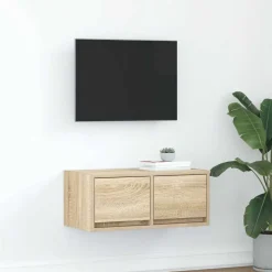 vidaXL tv-bord 60x31x25,5 cm konstrueret træ sonoma-eg
