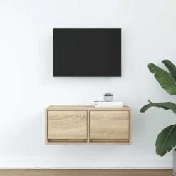 vidaXL tv-bord 60x31x25,5 cm konstrueret træ sonoma-eg