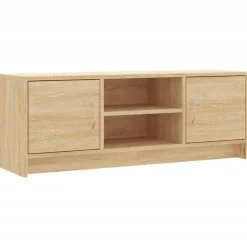vidaXL tv-bord 102x30x37,5 cm konstrueret træ sonoma-eg