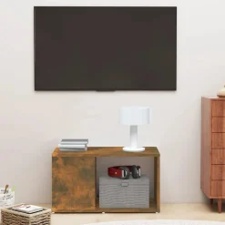 vidaXL tv-bord 60x24x32 cm konstrueret træ røget egetræsfarve