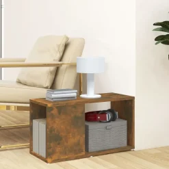 vidaXL tv-bord 60x24x32 cm konstrueret træ røget egetræsfarve