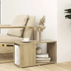 vidaXL tv-bord 60x24x32 cm konstrueret træ sonoma-eg