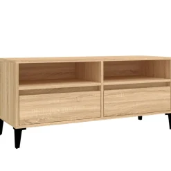 vidaXL tv-bord 100x34,5x44,5 cm konstrueret træ sonoma-eg