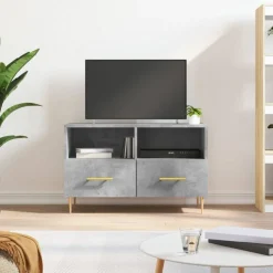 vidaXL tv-bord 80x36x50 cm konstrueret træ betongrå