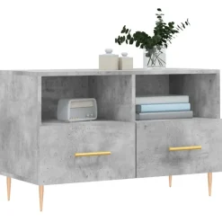 vidaXL tv-bord 80x36x50 cm konstrueret træ betongrå